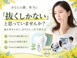 あなたの歯、本当に「抜くしかない」と思っていませんか？